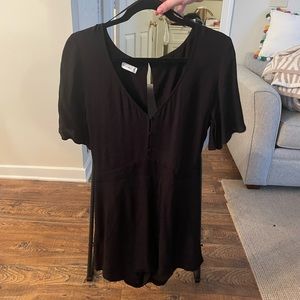 Black Open Back Romper